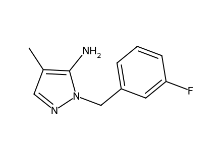 1-(3-Fluorobenzyl)-4-methyl-1H-pyrazol-5-amine molecular structure