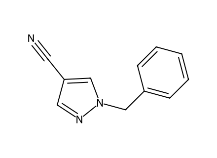 1-benzyl-4-cyanopyrazole molecular structure