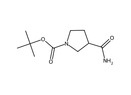 1-Boc-pyrrolidine-3-carboxamide molecular structure