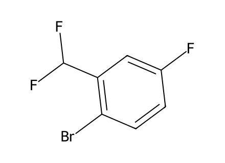1-Bromo-2-(difluoromethyl)-4-fluorobenzene molecular structure