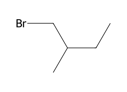 1-Bromo-2-methylbutane molecular structure
