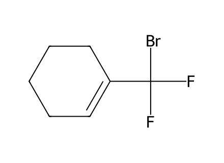 1-bromodifluoromethyl-cyclohexene molecular structure