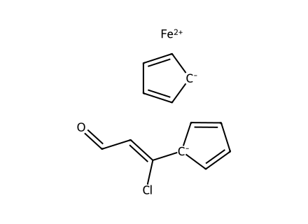 (1-Chloro-2-Formylvinyl)Ferrocene molecular structure