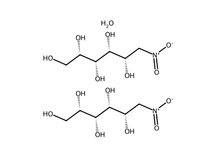 1-Deoxy-1-nitro-L-iditol hemihydrate molecular structure
