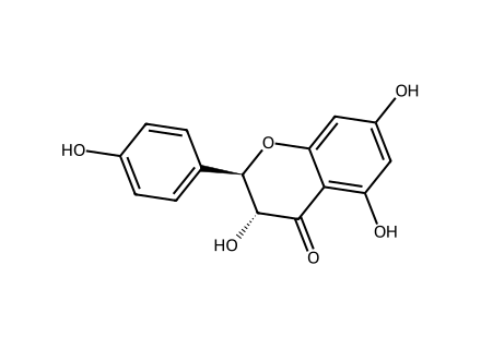 1-dihydrokaempferol molecular structure