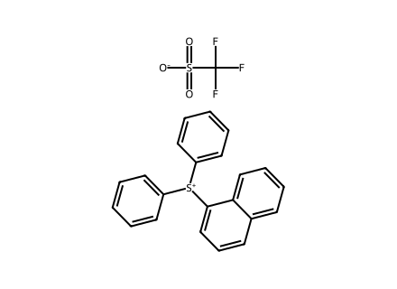 1-naphthyl-diphenylsulfonium-triflate molecular structure