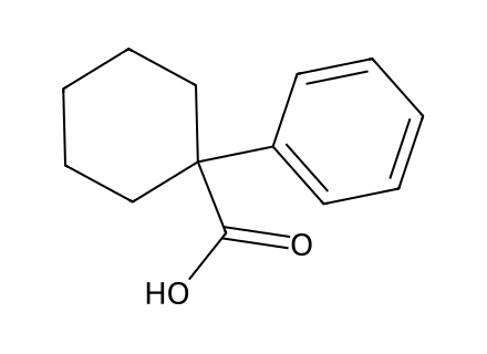 1-Phenyl-1-cyclohexanecarboxylic acid molecular structure