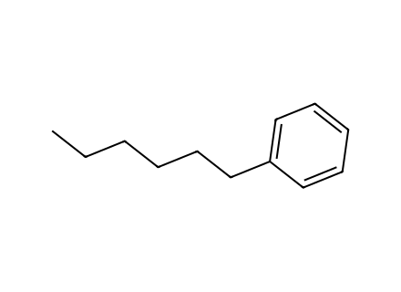 1-phenylhexane molecular structure
