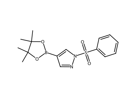 1-Phenylsulfonyl-1H-pyrazole-4-boronic acid pinacol ester, 9 molecular structure