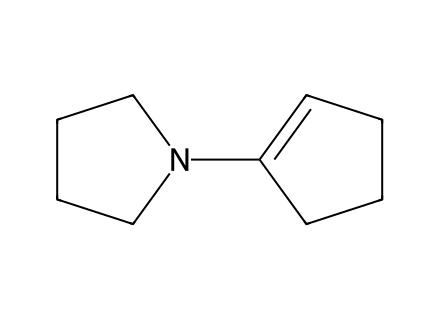 1-pyrrolidino-1-cyclopentene molecular structure