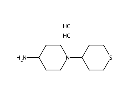 1-(Tetrahydro-2H-thiopyran-4-yl)piperidin-4-amine dihydrochloride molecular structure