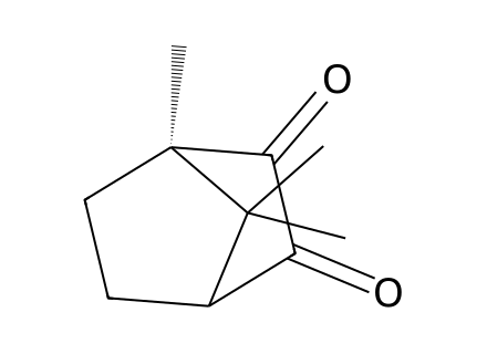 (1R)-(-)-Camphorquinone structural formula