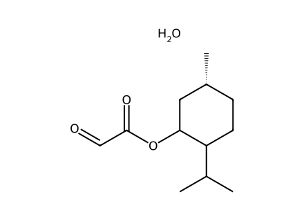 1r-menthyl-glyoxylate-hydrate molecular structure