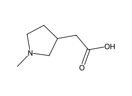 2-(1-Methyl-3-pyrrolidinyl)acetic acid molecular structure