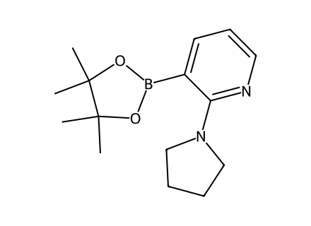 2-(1-Pyrrolidinyl)pyridine-3-boronic acid pinacol ester molecular structure