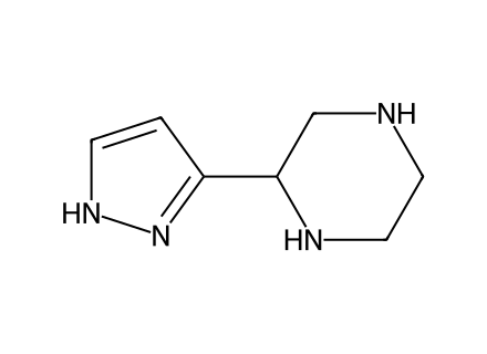 2-(1H-Pyrazol-3-yl)piperazine molecular structure