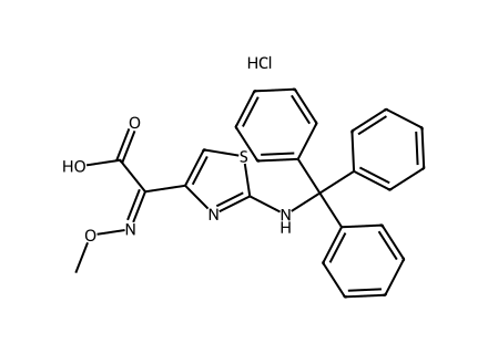 2-(2-Tritylaminothiazole-4-yl)-2-methoxyiminoacetic acid hydrochloride molecular structure