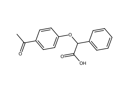 2-(4-Acetylphenoxy)-2-phenylacetic acid molecular structure