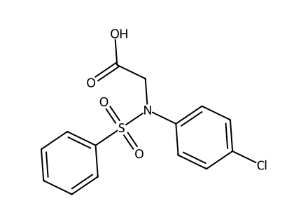 2-[4-Chloro(phenylsulfonyl)anilino]acetic acid molecular structure