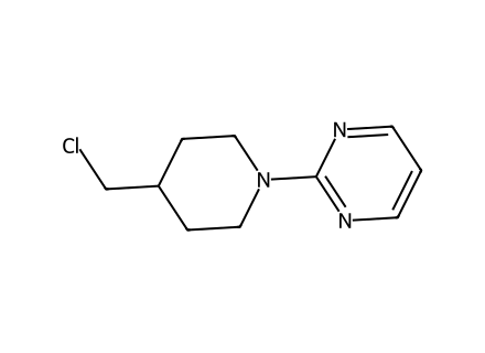 2-[4-(Chloromethyl)piperidino]pyrimidine molecular structure