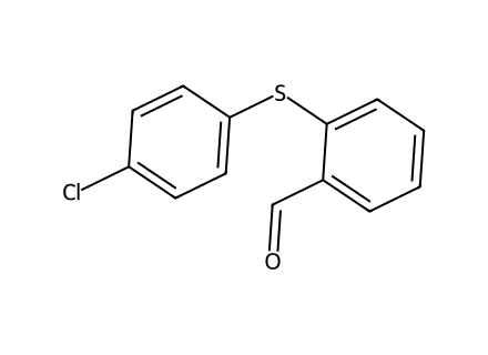 2-(4-Chlorophenylthio)benzaldehyde molecular structure