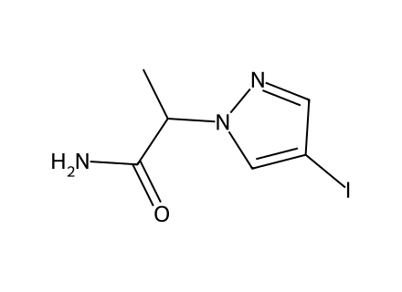 2-(4-Iodo-1H-pyrazol-1-yl)propanamide molecular structure