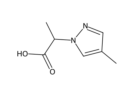 2-(4-Methyl-1H-pyrazol-1-yl)propanoic acid molecular structure