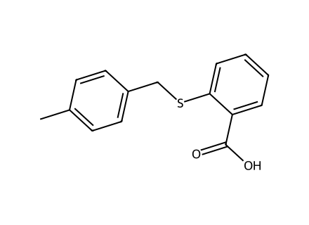 2-[(4-Methylbenzyl)sulfanyl]benzenecarboxylic acid molecular structure