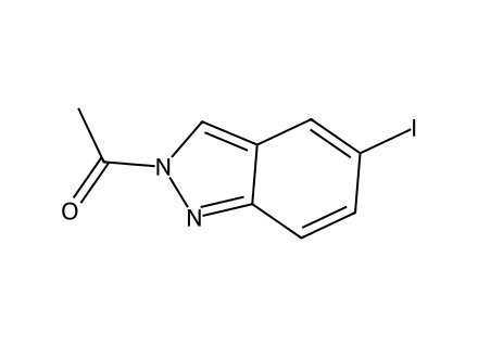 2-Acetyl-5-iodo-2H-indazole molecular structure
