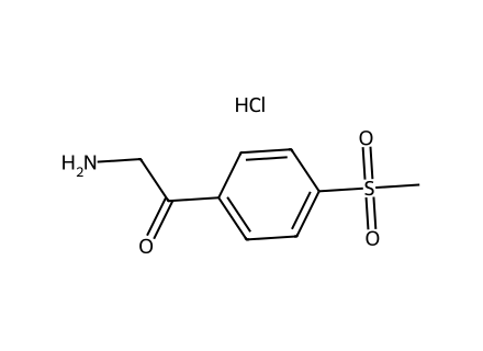 2-Amino-1-[4-(methylsulfonyl)phenyl]-1-ethanone hydrochloride molecular structure