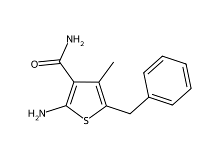 2-Amino-5-benzyl-4-methyl-3-thiophenecarboxamide molecular structure