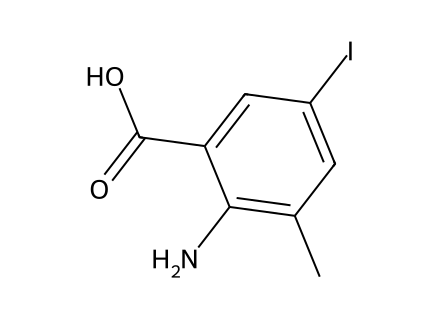 2-Amino-5-iodo-3-methylbenzenecarboxylic acid molecular structure