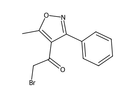 2-Bromo-1-(5-methyl-3-phenylisoxazol-4-yl)ethan-1-one molecular structure