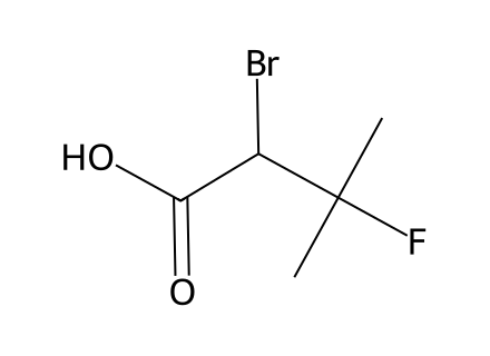 2-Bromo-3-fluoro-3-methylbutyric acid molecular structure