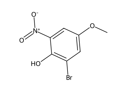 2-Bromo-4-methoxy-6-nitrobenzenol molecular structure