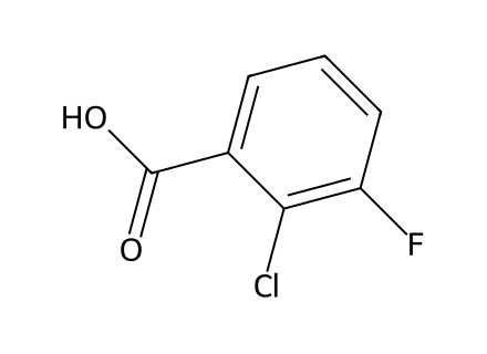 2-Chloro-3-fluorobenzoic acid molecular structure