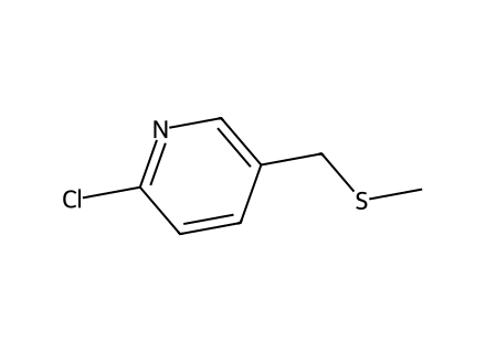 2-Chloro-5-[(methylthio)methyl]pyridine molecular structure