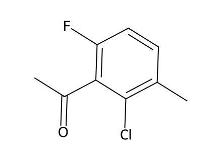 2'-Chloro-6'-fluoro-3'-methylacetophenone molecular structure