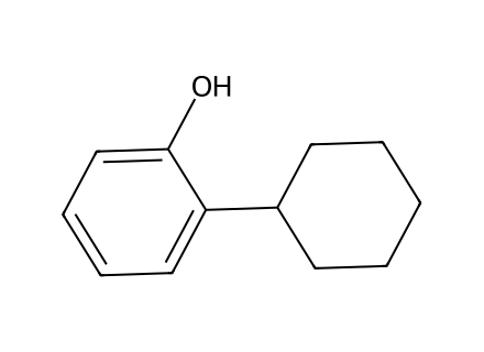 2-Cyclohexylphenol molecular structure
