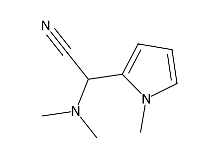 2-(Dimethylamino)-2-(1-methyl-1H-pyrrol-2-yl)-acetonitrile molecular structure