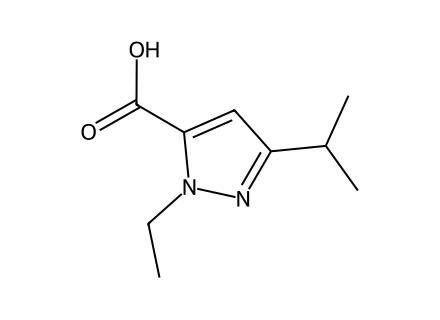 2-Ethyl-5-isopropyl-2H-pyrazole-3-carboxylic acid molecular structure