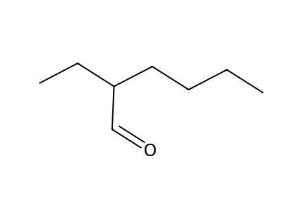 2-ethylhexanal molecular structure
