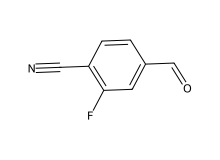 2-Fluoro-4-formylbenzenecarbonitrile molecular structure