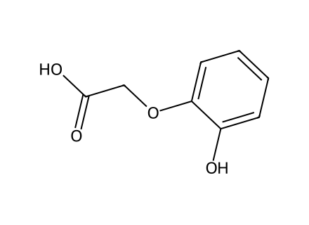 2-Hydroxyphenoxyacetic acid, 98+% molecular structure