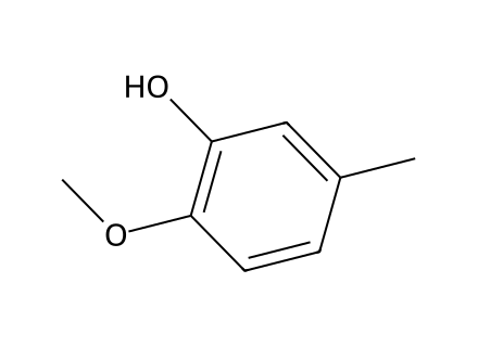 2-Methoxy-5-methylphenol molecular structure