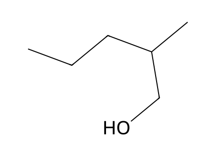 2-Methyl-1-Pentanol molecular structure