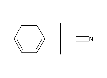 2-Methyl-2-phenylpropanenitrile structural formula