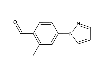 2-Methyl-4-(1H-pyrazol-1-yl)benzaldehyde molecular structure