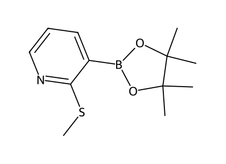 2-(Methylthio)pyridine-3-boronic acid pinacol ester molecular structure