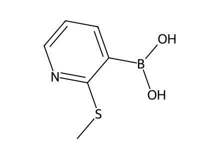 2-(Methylthio)pyridine-3-boronic acid molecular structure